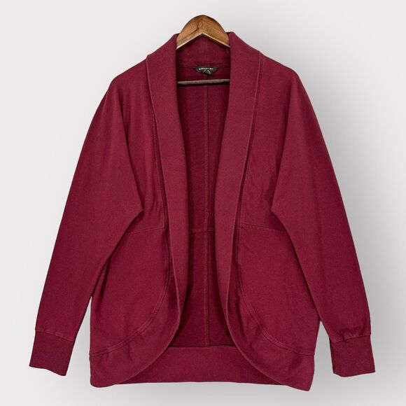 Banana Republic Factory Open Circular‎ Cardigan Women M Red Long Sleeve Knit F02 - Picture 1 of 11